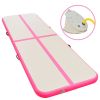 Inflatable Gymnastics Mat with Pump 118.1"x39.3"x3.9" PVC Pink