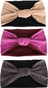 Multi-Style Headband for Fitness Sports Running Workout Yoga Women's Hair Band Wide Stretchy(3 Pcs)