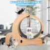 Cat Sports Running Wheel, Cats Wheel Wood Climbing Frame, Cat Litter Fitness Wheel, Oversized Roller Cat Indoor Activity Center,Large