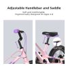 Montasen Kids Bike 16 Inch Bicycle for Boys Girls Ages 4-8 Years, Lightweight Magnesium Alloy Frame, Disc Adjustable Handlebar Training Wheels Pink Pu