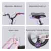 Montasen Kids Bike 16 Inch Bicycle for Boys Girls Ages 4-8 Years, Lightweight Magnesium Alloy Frame, Disc Adjustable Handlebar Training Wheels Pink Pu