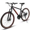 Ecarpat Mountain Bike 24 Inch Wheel, 21-Speed Disc Brakes Trigger Shifter, Carbon Steel Frame Youth Teenagers Mens Womens Trail Commuter City Snow Bea