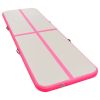Inflatable Gymnastics Mat with Pump 118.1"x39.3"x3.9" PVC Pink