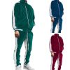 Men's 2 Pieces Full Zip Tracksuits Golden Velvet Sport Suits Casual Outfits Jacket & Pants Fitness Tracksuit Set