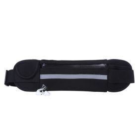 Outdoor Sports Bag Fitness Running Waist Bag Mobile Phone Storage Bag (Color: black)