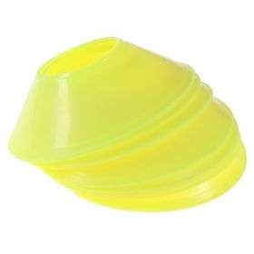 10pcs Football Soccer Training Sport Disc Cones Set; Sports Equipment For Fitness Training (Color: Fluorescent green)
