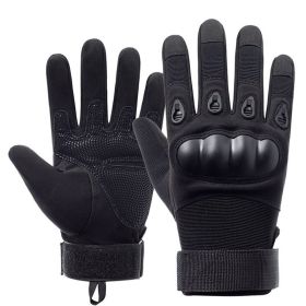 Tactical Military Gloves Shooting Gloves Touch Design Sports Protective Fitness Motorcycle Hunting Full Finger Hiking Gloves (Color: black, size: XL)