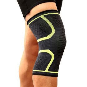 1PCS Fitness Running Cycling Knee Pad (Color: Green, size: L)