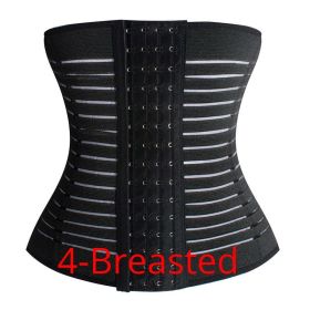 Men Slimming Body Shaper Waist Trainer Trimmer Belt Corset For Abdomen Belly Shapers Tummy Control Fitness Compression Shapewear (Color: black, size: XXXL)