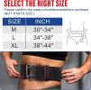 Weight Lifting Belt Leather Fitness Belt for Strength Training Unisex Black